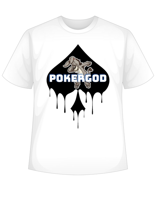 Dabbing Donkey Pokergod T-shirt (Poker/Gaming)